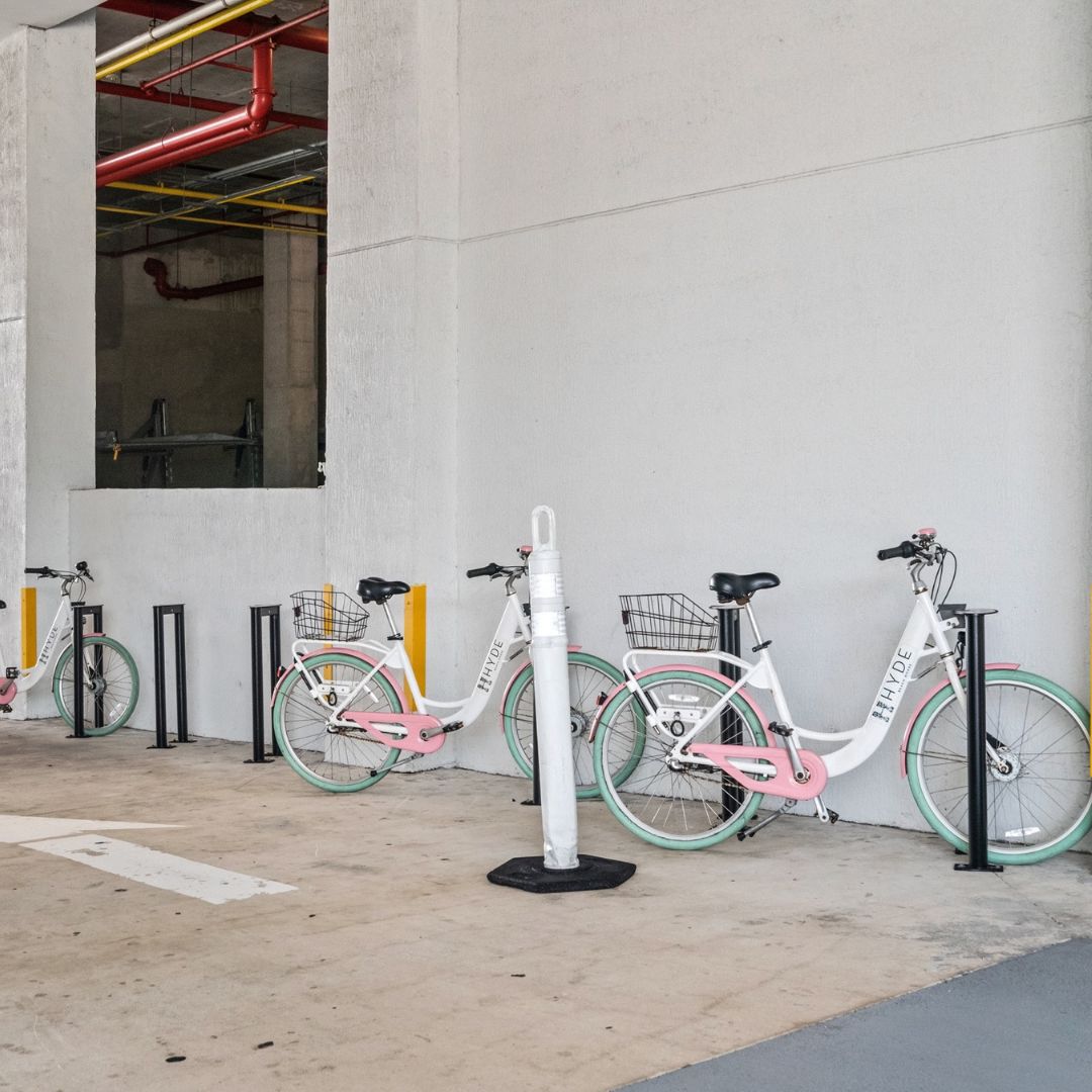 Bikes on the Hollywood Broadwalk