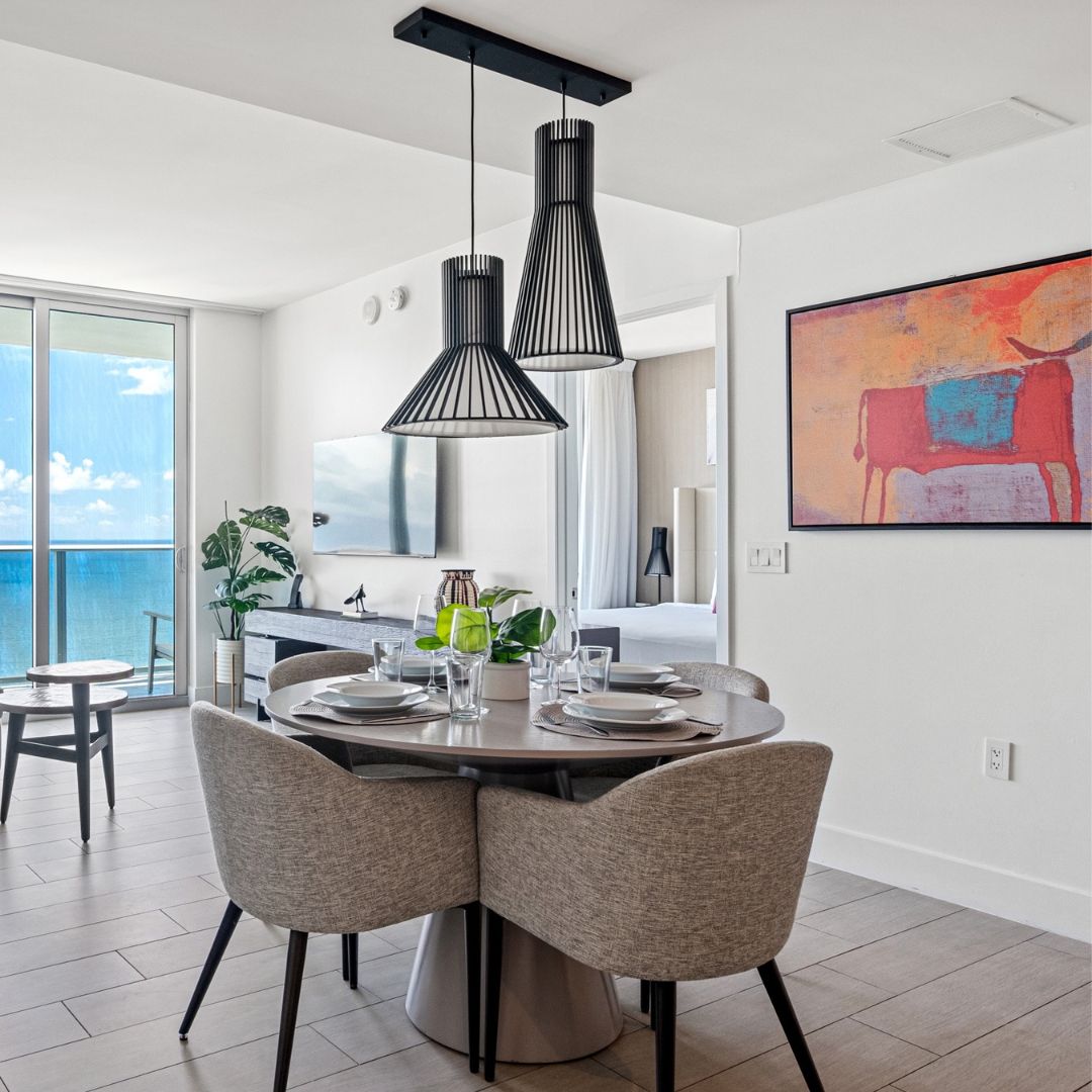 Living room with ocean view
