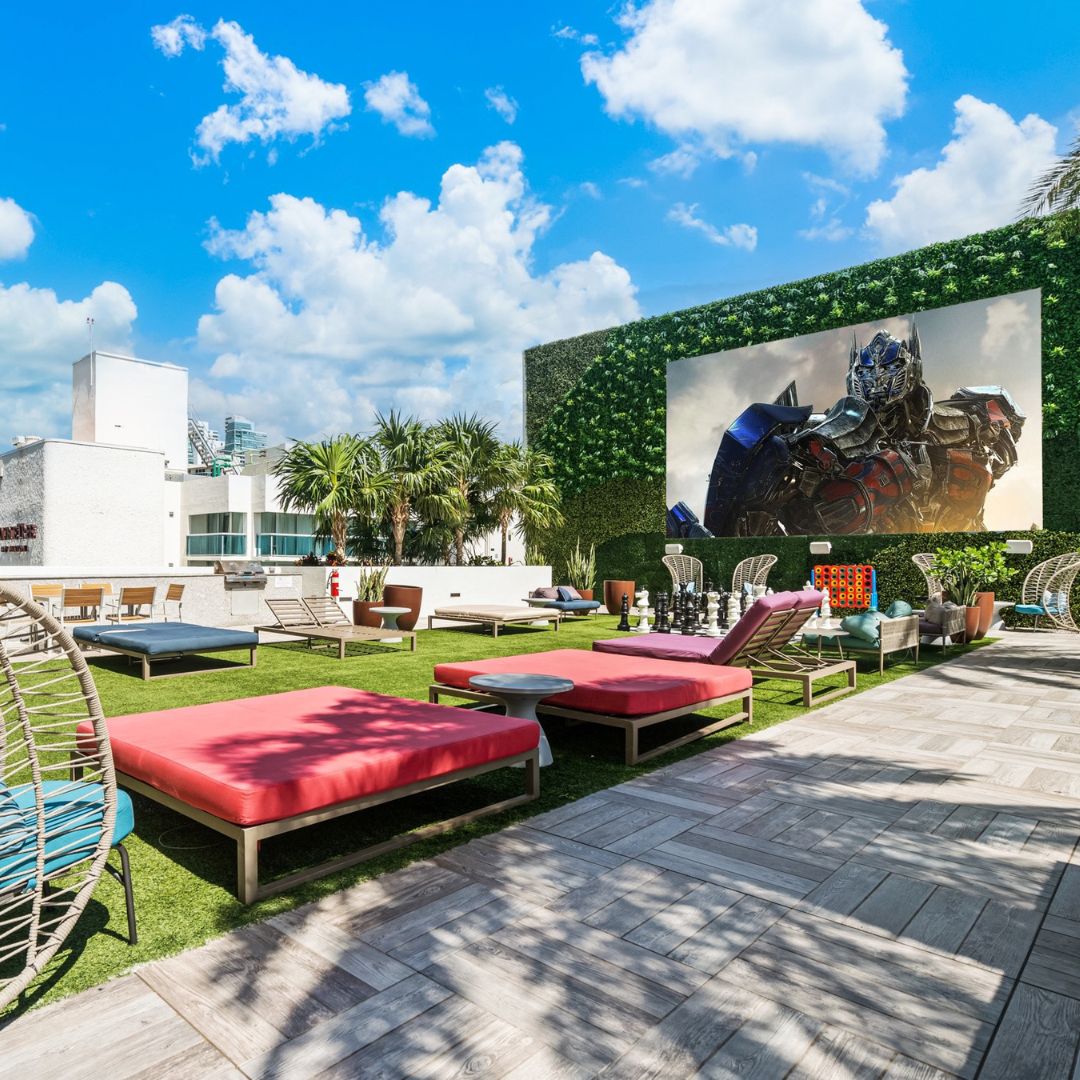 Patio games at Hyde Beach House