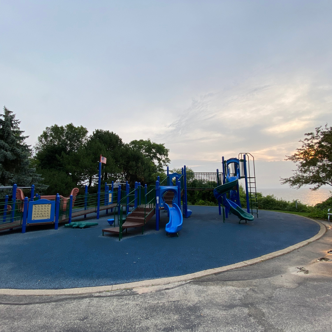 Atwater Park and Beach overlooking Lake Michigan